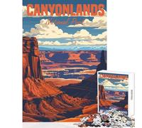 Puzzle de 1000 Piezas para Adolescentes Parque Nacional Canyonlands Juguetes antiestrés Regalos de Amigo Secreto Juegos educativos Mejora del Amor en Pareja tamaño 50x75cm