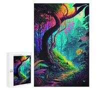 Puzzle de 1000 piezas para adolescentes Rainbow Forest Pathway Puzzles para adultos, juego mental, entrenamiento de memoria, interacción entre padres e hijos, 1000 piezas