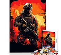 Puzzle de 1000 Piezas para Adolescentes Soldado Guerrero Luchador decoración del hogar Juguetes Regalos de cumpleaños Juegos educativos Mejora del Amor en Pareja tamaño 38x52cm
