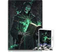 Puzzle de 1000 Piezas para Adolescentes, Tomo Prohibido del Nigromante, Relajante, Suave, para Actividades de Ocio, Corte Fino y Suave, Juguete Artesanal, tamaño 38x26cm