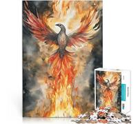 Puzzle de 1000 Piezas para Adultos Acuarela del resurgimiento del Fénix Juego de ingenio Cada Pieza es única: un desafiante y Divertido Juego Familiar 50x70cm