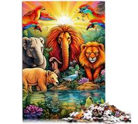 Puzzle de 1000 piezas para adultos, animales africanos, competencia de velocidad de mano, 26 x 38 cm, juego sofisticado y familiar para adolescentes a partir de 14 años