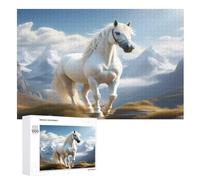 Puzzle de 1000 piezas para adultos, animales caballos, puzles de madera para niños, rompecabezas creativo, regalo para amigos y familiares (75 x 50 cm)