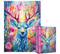 Puzzle de 1000 piezas para adultos, animales, ciervos, rompecabezas de 1000 piezas, rompecabezas de fantasía de 1000 piezas, rompecabezas de pintura al óleo, juego educativo de 1000 piezas