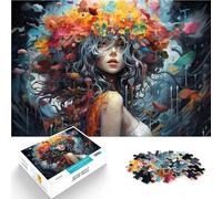 Puzzle de 1000 piezas para adultos Anime Niña Bajo Setas Juguete de alivio del estrés 26 x 38 cm Juego sofisticado y familiar para adolescentes a partir de 14 años