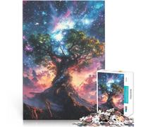 Puzzle de 1000 Piezas para Adultos Árbol de Tierra brumoso, etéreo y Brillante cósmico desafío Educativo Una Obra de Arte 52x38cm