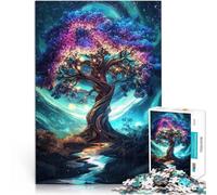 Puzzle de 1000 Piezas para Adultos Árbol Místico de la Luz Entrena tu Cerebro y Tus Manos Actividades Divertidas en casa, Regalos de cumpleaños, Regalos de Viaje, 75x50cm