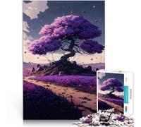 Puzzle de 1000 Piezas para Adultos Árbol Morado Juguetes adictivos Que desafían la Inteligencia Cerebral Mejorar el Amor Entre Parejas 38x26cm