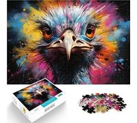 Puzzle de 1000 piezas para adultos, arte animal, ramo de avestruz, desafiante para completar, pero divertido y humorístico, 26 x 38 cm