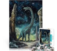 Puzzle de 1000 Piezas para Adultos Arte Colorido de Dinosaurios Entrena tu Cerebro y Tus Manos Regalos para Amigos y Familiares 38x26cm