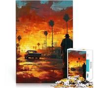 Puzzle de 1000 Piezas para Adultos Arte de Sunset Drive Ayuda al Cerebro a ejercitar Juguetes adictivos para Cultivar la Paciencia. Una Obra de Arte 38x26cm