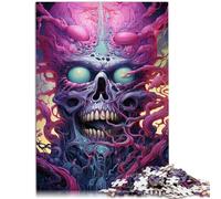 Puzzle de 1000 piezas para adultos, arte de terror, juego de pensamiento cada pieza es única, sofisticado juego familiar para niños de 14 años, 26 x 38 cm