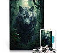 Puzzle de 1000 Piezas para Adultos Arte del Lobo Ayuda al Cerebro a ejercitar Juguetes adictivos para Cultivar la Paciencia. Obra de Arte 52x38cm