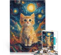Puzzle de 1000 Piezas para Adultos Arte ESTÉTICO DE Gatos Juguete Educativo para aliviar el estrés Regalos de Amigo Secreto 38x26cm