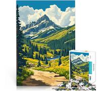 Puzzle de 1000 Piezas para Adultos Arte Natural de un Sendero Forestal Tranquilo Alivio del estrés Decoración del hogar 52x38cm