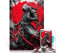 Puzzle de 1000 Piezas para Adultos Asesino samurái japonés Matar el Tiempo en Vacaciones en casa con póster a Juego y Hoja de Trivia 75x50cm