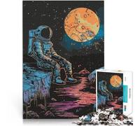 Puzzle de 1000 Piezas para Adultos Astronauta contemplando el Espacio Montaje de Patrones Cada Pieza es única: un desafiante y Divertido Juego Familiar 38x26cm
