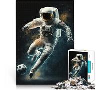 Puzzle de 1000 Piezas para Adultos Astronauta Jugando al fútbol Entrena tu Cerebro y Tus Manos Toda la Familia. 75x50cm