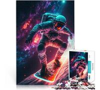Puzzle de 1000 Piezas para Adultos Astronauta Que surfea en la Galaxia Juego práctico Cada Pieza es única: un desafiante y Divertido Juego Familiar 38x26cm