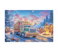 Puzzle De 1000 Piezas para Adultos Autobús Navideño Nevado 75x50cm Puzzle De Arteterapia Ideal para Salud Mental Alivio del Estrés Regulación Emocional Regalo Divertida