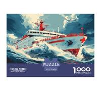 Puzzle De 1000 Piezas para Adultos, Barco de Crucero, Regalo Creativo para La Relajación, Arte Retro Barco, para Toda La Familia, Actividad Artística Desafiante Y Relajante 70x50cm/1000pcs