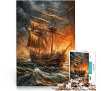 Puzzle de 1000 Piezas para Adultos Barco de Vela Juego Familiar para aliviar el estrés: desafío difícil Grandes Regalos y Juguetes 75x50cm