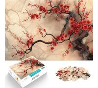 Puzzle de 1000 Piezas para Adultos Belleza en Rojo Ayuda al Cerebro a ejercitar Juguetes adictivos para Cultivar la Paciencia. Obra de Arte 52x38cm