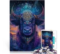 Puzzle de 1000 Piezas para Adultos Bestia mítica Toro Alivia el estrés Vacaciones en casa Matar el Tiempo Regalo Divertido 75x50cm