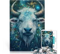 Puzzle de 1000 Piezas para Adultos “Bestia mítica Toro” Hecho de Papel，para y a Partir de 14 años Aprendizaje Educativo Mejorar el Amor Entre Parejas。tamaño：38x52cm/14.96x20.47pulgada