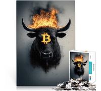 Puzzle de 1000 Piezas para Adultos Bitcoin Bull Desafiante de completar, Pero Divertido y Gracioso. Cumpleaños 52x38cm