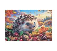 Puzzle De 1000 Piezas para Adultos Borde Floral Erizo 1000 PCS 75x50cm Actividad En Interiores Día De Lluvia Niños Adolescentes Adultos Diversión Familiar Segura