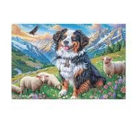 Puzzle De 1000 Piezas para Adultos Boyero de Berna Otoño Granja 75x50cm Arte De Pared Enmarcable para Oficina Café Presentación Artística Única para Espacio Comercial