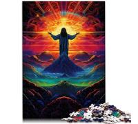 Puzzle de 1000 piezas para adultos Brasil Jesús Salvador de Jesús, 50 x 70 cm, con póster a juego y hoja de preguntas para adolescentes a partir de 14 años