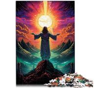 Puzzle de 1000 piezas para adultos Brasil Jesús Salvador juego sofisticado con póster a juego y hoja de preguntas para adolescentes a partir de 14 años, 26 x 38 cm