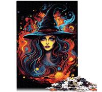 Puzzle de 1000 piezas para adultos bruja juguete educativo para aliviar el estrés 26 x 38 cm ideas únicas de cumpleaños e ideas de regalo para niños a partir de 14 años