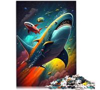 Puzzle de 1000 piezas para adultos, brujería de tiburón, decoración del hogar, rompecabezas de 50 x 70 cm, juego sofisticado y familiar