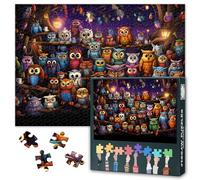 Puzzle de 1000 piezas para adultos - búhos en el bosque iluminado por la luna rompecabezas para adultos 1000 piezas, animales Los rompecabezas más geniales para adultos