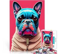 Puzzle de 1000 Piezas para Adultos Bulldog inglés Juego Familiar para aliviar el estrés: desafío difícil para la decoración del hogar 52x38cm