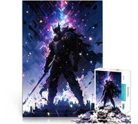 Puzzle de 1000 Piezas para Adultos Caballero Oscuro en la Ciudad de neón Regalos de Juegos desafiantes Grandes Regalos y Juguetes 38x26cm