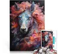 Puzzle de 1000 Piezas para Adultos Caballo Espiritual Alivia el estrés Vacaciones en casa Matar el Tiempo Gran Regalo 38x26cm