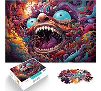 Puzzle de 1000 piezas para adultos, cabeza de monstruo gigante, rompecabezas interesante para reducir el estrés, una obra de arte adecuada para adolescentes a partir de 14 años, 26 x 38 cm