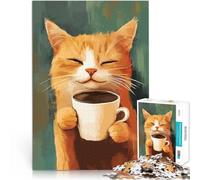 Puzzle de 1000 Piezas para Adultos Café de Gato Ayuda al Cerebro a ejercitar Juguetes adictivos para Cultivar la Paciencia. Ideas de Regalos 75x50cm