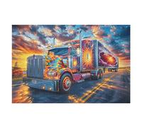 Puzzle De 1000 Piezas para Adultos Camión de Reparto Multicolor 1000 PCS 75x50cm Cartón Grueso Resistente Impresión HD Alivio del Estrés Ideal para Hobby Ocio En Casa Noches