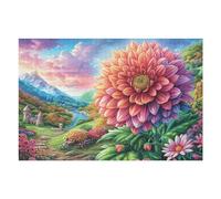 Puzzle De 1000 Piezas para Adultos Campo de dalias 1000 PCS 75x50cm Cartón Ecológico Seguro No Tóxico Adolescentes Adultos Hobby Diario Regalo