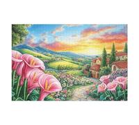 Puzzle De 1000 Piezas para Adultos Campo de Tulipanes 1000 PCS 75x50cm Ecológico Seguro No Tóxico Uso Familiar Apto para Todas Las Edades RegaloDivertida