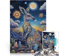 Puzzle de 1000 Piezas para Adultos Canguro de Colores Juguetes adictivos Que desafían la Inteligencia Cerebral Obra de Arte 75x50cm