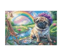 Puzzle De 1000 Piezas para Adultos Carlin Arcoíris Navidad 75x50cm Apto para Niños Ideal para Interacción Padres-Hijos Mejora La Concentración De Los Niños Regalo