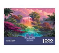 Puzzle De 1000 Piezas para Adultos - Cascada del Arco Iris, Un Desafiante Acertijo, Paisaje artístico, Rompecabezas De Decoración Familiar, para Toda La Familia 70x50cm/1000pcs