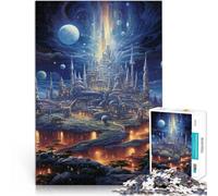 Puzzle de 1000 Piezas para Adultos Castillo de fantasía Alivia el estrés Vacaciones en casa Matar el Tiempo Buen Regalo 38x26cm