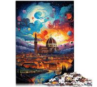 Puzzle de 1000 piezas para adultos Catedral de Florencia, sofisticado puzzle de juego de 50 x 70 cm. Fortalece el amor entre parejas para niños a partir de 14 años